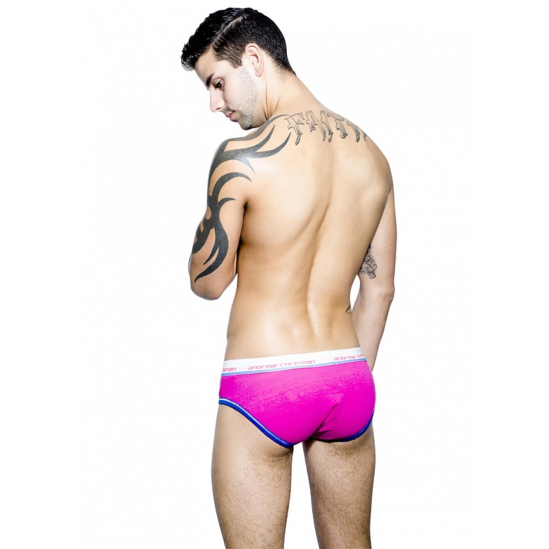 Andrew Christian Tighty Whitie Punked Brief With Almost Naked Pouch